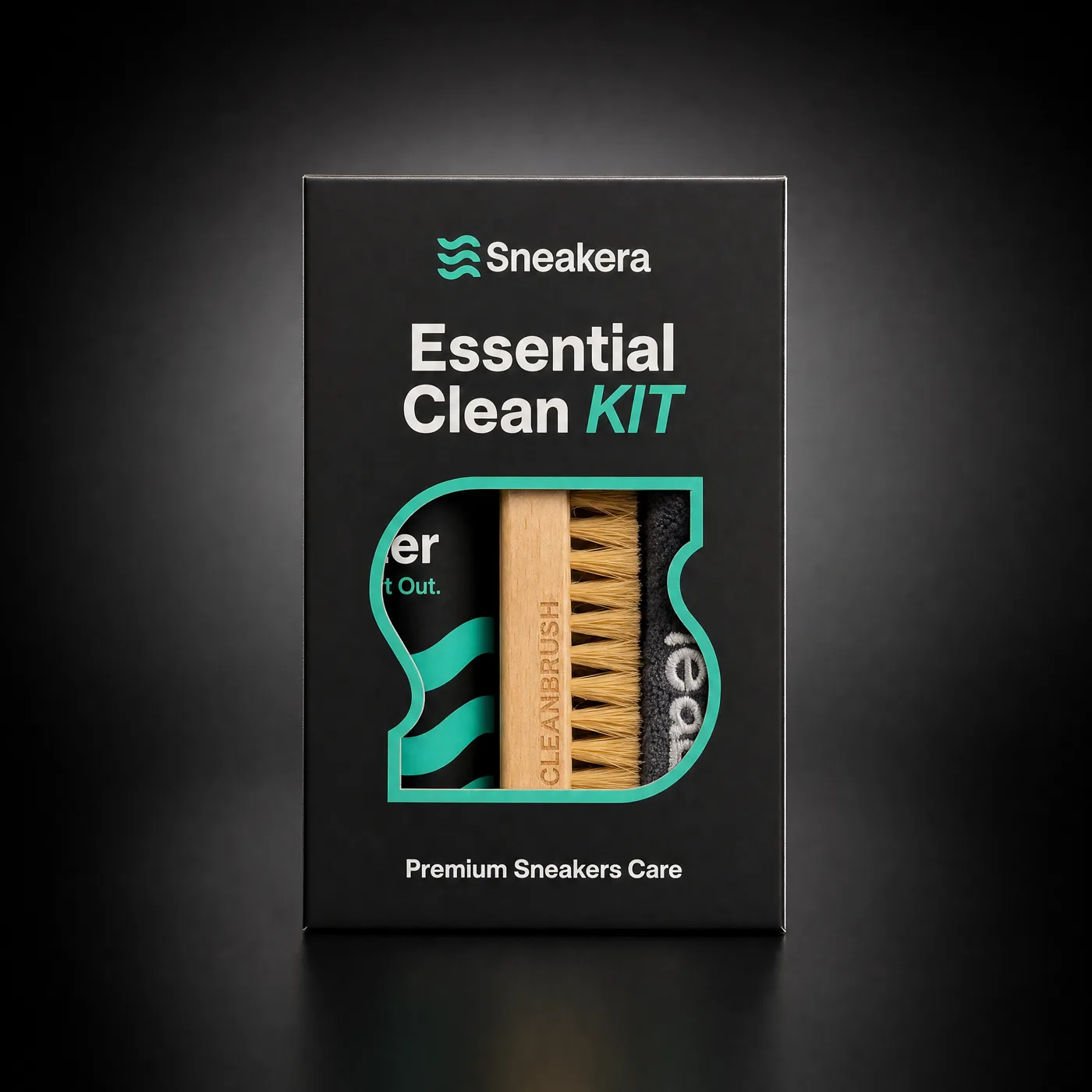 La scatola dell'Essential Clean Kit Sneakera, fronte